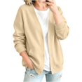 thumbnail image 3 of JJHGVB Women's Sweatshirt V Neck Button Down Lightweight Jackets Casual Jacket No Hood Open Front Sweatshirt Long Sleeve Oversized Sweatshirts Button Up Womens Sweatshirt Light Yellow L, 3 of 8