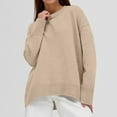 thumbnail image 5 of FAIWAD Women's Knit Ribbed Sweater Round Neck Drop Shoulder Casual Loose Pullover Sweater, 5 of 5