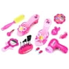 Beautiful Susy Deluxe Pretend Play Toy Fashion Beauty Play Set w/ Working Hair Dryer, Assorted Hair & Beauty Accessories