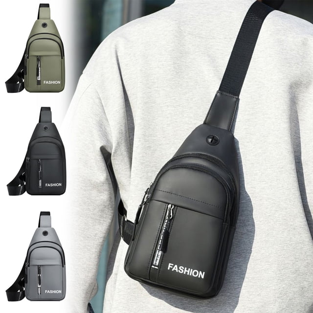 Bolsa de pecho Bandolera para hombres y mujeres, mochila ligera de varios bolsillos con correa ajustable para viajar, senderismo, deportes y uso diario