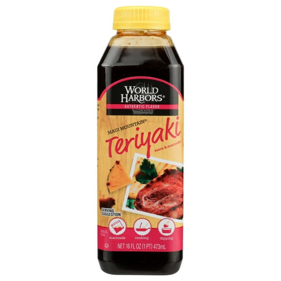 World Harbor Maui Mountain Teriyaki Marinade And Sauce, 16 Fl Oz.