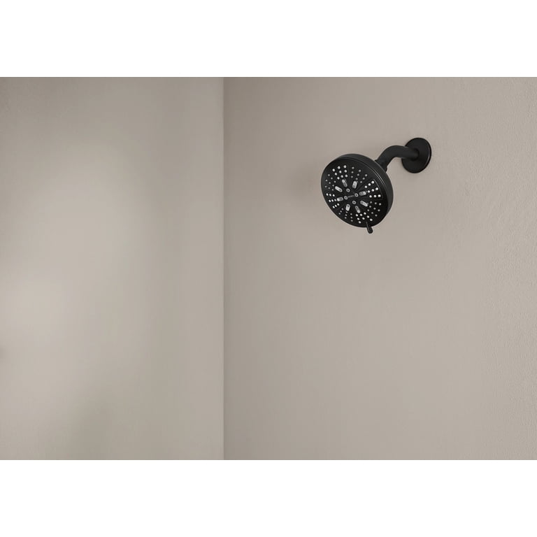 Moen Attune 6-Spray Patterns Wall Mount 4 in. Handheld Shower Head 1.75 GPM in Matte Black 218h0bl