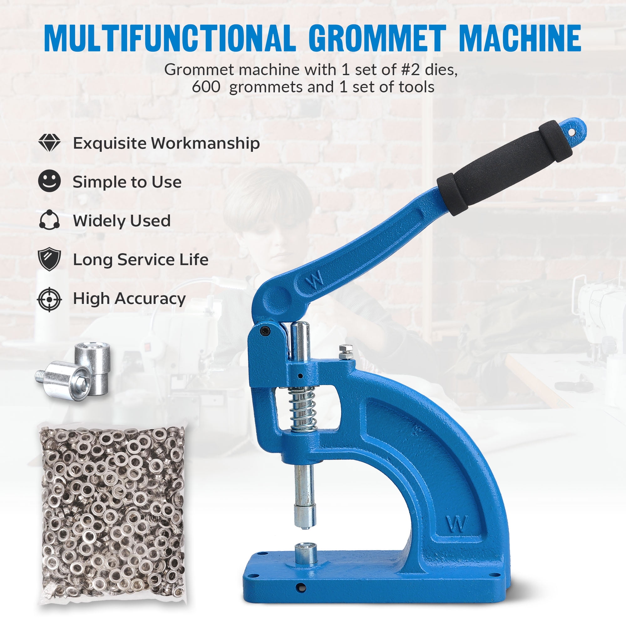 Hand Press Grommet Machine Grommets Eyelet Tool Kit, Vietnam