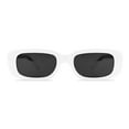 thumbnail image 6 of Square Shape Mirror Lens Sunglasses Acrylic Transparent Frame Women's Mens K4X2, 6 of 9