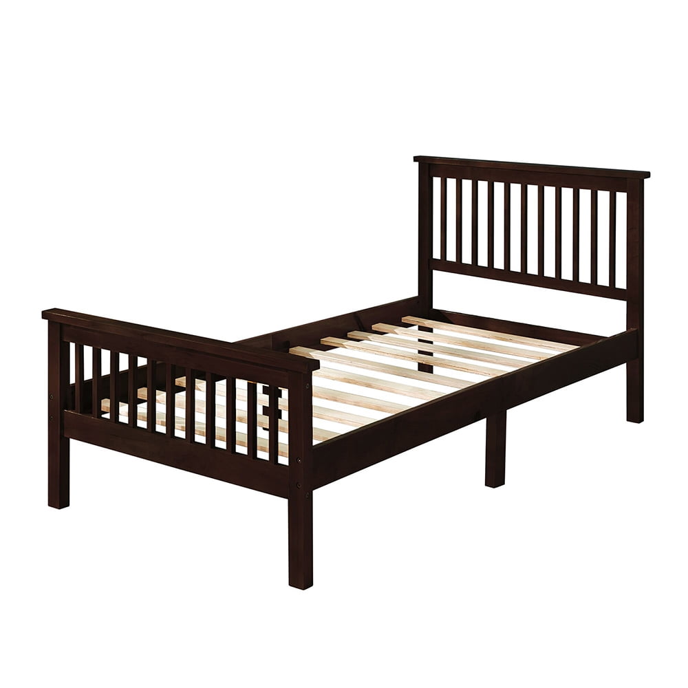 Sale Classic Wood Platform Beds with Headboard and Footboard, Espresso