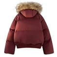thumbnail image 6 of Zedker Men's Winter Warm Coat Puffer Jacket Waterproof Insulation Hooded Jacket with Detachable Faux Fur Hood Black Red XXXL, 6 of 6