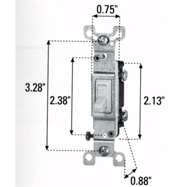 Cooper Wiring Devices 393730189 13017LTWBOX 120V Single Pole Switch