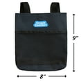 thumbnail image 5 of Crutch Comfort Large Universal 2-Pocket 8"x9" Crutch Bag/ Tote/ Pouch (Black), 5 of 5