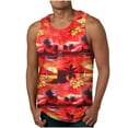 thumbnail image 1 of Débardeur de Sport Sans Manches Décontracté pour Hommes, Col Rond, Imprimé, Léger, Respirant, Polyester, 1 of 4