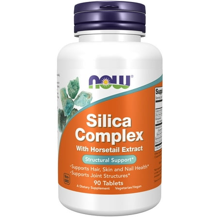 NOW Supplements, Silica Complex with Horsetail Extract, Supports Hair, Skin and Nail Health*, Structural Support*, 90 Tablets