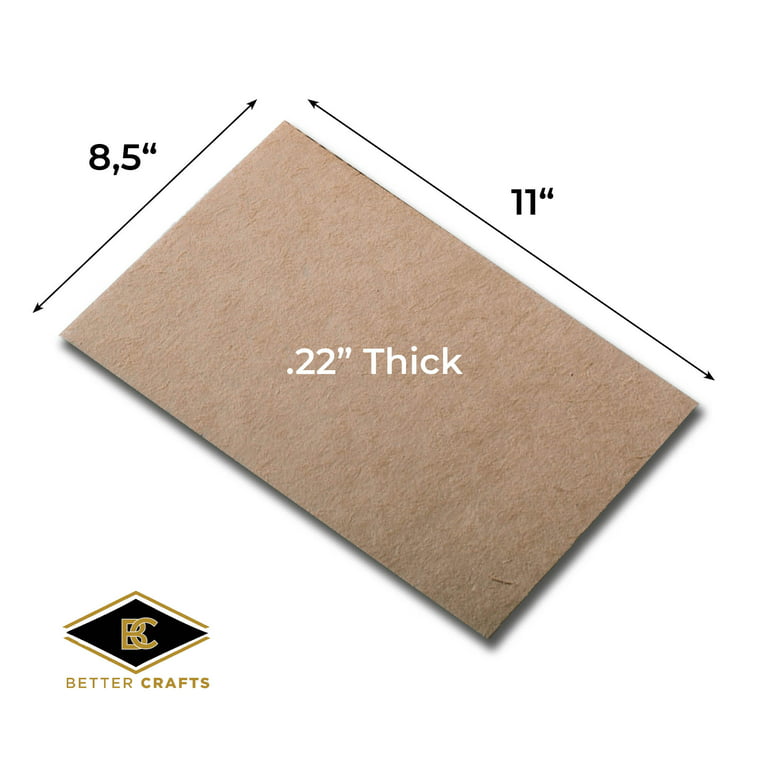 Chipboard - Cardboard Medium Weight. 8 1⁄2 x 11 Chipboard Pads - .022  Thick (50 Per Pack) 