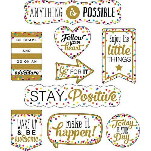 Teacher Created Resources  Clingy Thingies Confetti Positive Sayings Accents