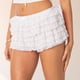 thumbnail image 3 of Vestido Pantalones cortos en capas de encaje Falda corta con gradas Ropa de playa de fiesta elegante para mujer Kuymtek Blanco T L para Mujer, 3 of 6