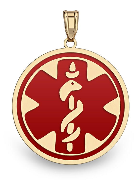 APPROXIMATLEY 2/3 X 1 Inch PicturesOnGold.com 14K Filled Gold MEDICAL EMBLEM PENDANT