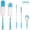 Blue, variant on Tripumer 5-Pack Long Handle Bottle Brush Set Cleaner for Narrow Containers Cups Thermos Kettle