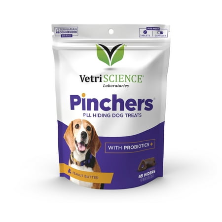 UPC: 0026664013941 | VetriScience Pinchers Pill Hiding Peanut Butter Flavor Dog Treats with Probiotics 45 ct