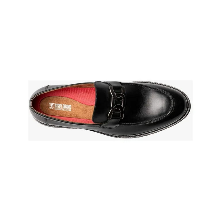 (W-4636) Stacy Adams Mens Hale Moc Toe Bit Slip On Loafers Sz 10 Hale Moc Toe Bit Slip On Men main image 4