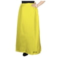 thumbnail image 3 of GAGZI CLothing Women's Satin Petticoat Solid Saree Satin Underskirt Sari(Saree) Satin Silk Petticoat For Women (Yellow), 3 of 3