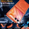 thumbnail image 2 of Vizvera para Motorola Razr 2024 Ultra/2025 Pro Case, Built-in Magnetic Ring Stand&Screen Protector, Ultra-Thin Shockproof Rugged Phone Case-Orange, 2 of 7