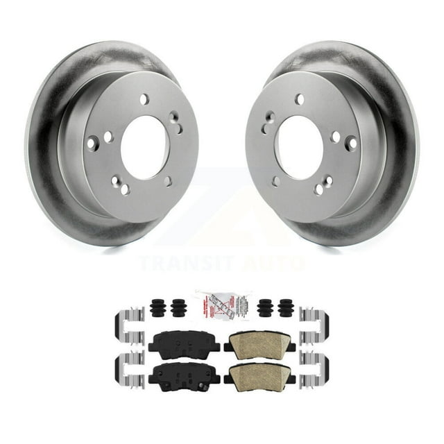 Transit Auto Rear Coated Disc Brake Rotors and Ceramic Pads Kit for Car Hyundai Sonata 2.4L KGA-103633