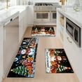 thumbnail image 4 of YIMEIS Merry Christmas Snowman Tree Gifts Kitchen Mat Rug Set - 1/2 Pcs Perfect for Kitchen Counter, 16''*24''/47''*18'', Functional for Decoration, 4 of 10