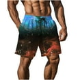 thumbnail image 6 of Fathers Day Gifts DDAPJ pyju Men's Graphic Beach Shorts Summer Casual Vacation Shorts Drawstring Waist Swim Trunks with Pockets Sky Blue XXL, 6 of 9