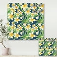 thumbnail image 4 of Yellow Flowers and Tropical Foliage VIII 16 in x 16 in Painting Canvas Art Print, by Designart, 4 of 4