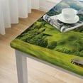 thumbnail image 4 of HAOXIT  Germany Tablecloth, Bavarian Alps Village of Berchtesgaden and Watzmann Germany, Dining Room Kitchen Rectangular Table Cover 60''x60'', 4 of 7