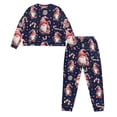 thumbnail image 3 of Tutolipy Christmas Pajama Set for Women Dwarf Printed Sleepwear Soft 2 Piece Pjs Set Long Sleeve Shirt and Pajama Pants Lounge Sets, S, 3 of 7