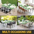 thumbnail image 5 of St. Patrick's Day Table Cloths for 6 Foot Rectangle Tables, Lucky Shamrock Hat Ladybirds Daisy Ombre Green Patio Waterproof Elastic Fitted Tablecloths, Washable Rectangular Table Cover for Camping, 5 of 8