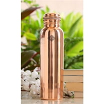 Indian Art Villa Copper Shine Finish Bottle, Brown, Drinkware, 20.28 oz