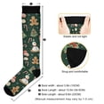 thumbnail image 3 of FORMRS Womens Knee High Socks Casual Long Thick Travel Daily Wear, 2 Pairs, Green Christmas Trees, 3 of 6