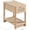 Natural, variant on Leyaoyao Farmhouse Rattan End Table with Charging Station, Narrow Side Table for Living Room, Bedside Table with Drawer and Bottom Shelf, Natural