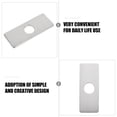 thumbnail image 3 of TEHAUX Countertop Hole Cover Decorative Plate Stainless Steel Rectangular 1 Set for Kitchen Renovation, 3 of 8