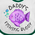 thumbnail image 4 of Inktastic Daddy's Fishing Buddy with Cute Purple Fish Boys or Girls Baby Bib, 4 of 4