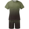 APEXFWDT Mens Short Sets Big and Tall 2 Piece Outfits Summer Casual T
