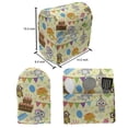 thumbnail image 4 of Happy Birthday Stand Mixer Cover, Cartoon Funny Cats and Party Flags with Stars Presents Cake, Kitchen Appliance Organizer Bag Cover with Pockets, 5 Quarts, Pale Yellow Multicolor, by Ambesonne, 4 of 4