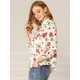 thumbnail image 4 of Allegra K Blusa Cuello Alto Camisa Floral Con Botones Mangas De Pulsera Para Mujeres Beige Claro S Unique Bargains Blusa, 4 of 6
