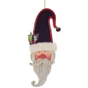 13 "Le Père Noël blanc et rouge avec un chapeau de tableau de nœud suspendu ornement de Noël