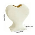 thumbnail image 3 of Costeam 1.2 Liter Heart Shaped Ceramic Vase，Decorative Tabletop Ornament For Home And Valentine's Day Decor, 3 of 7