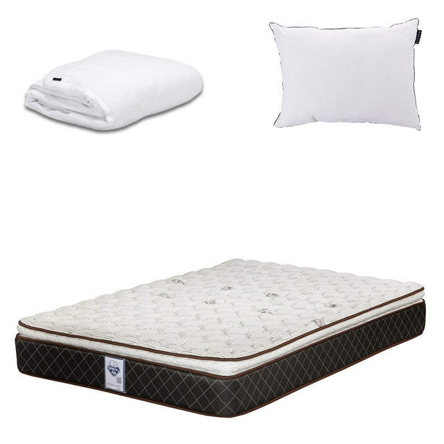 Colchón King Size Spring Air Minesota + Almohada One + Protector Cloud