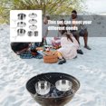thumbnail image 2 of 1 juego de utensilios de cocina para acampar, portátil, para picnic al aire libre, olla de acero inoxidable, sartén, 2 of 6