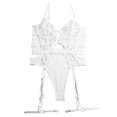 thumbnail image 2 of Gibobby Conjunto de lencería de Brasier y pantaleta de Encaje y Transparencias(Blanco, CH), 2 of 5