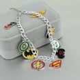 thumbnail image 4 of DC Superhero Bracelet Batman The Flash Green Lantern Arrow Robin wonder woman Superman Charm Bracelet JL 179, 4 of 7