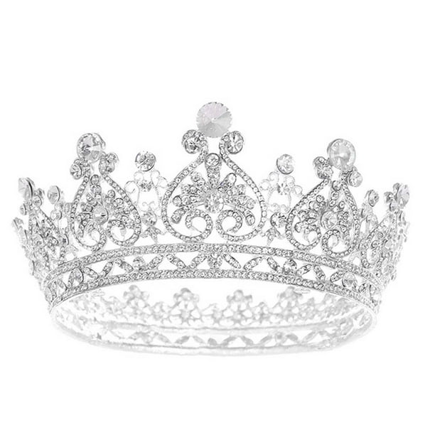 Crystal Queen Crown Accesorio Corona Corona Redonda Completa Corona De Boda Monstrate CE003113-02
