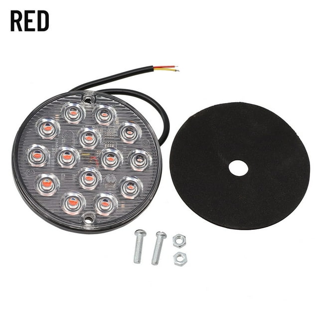 SPRING Noen Round LED Tail Light Car Light 16 LEDs ABS Material Bright + Flash Red