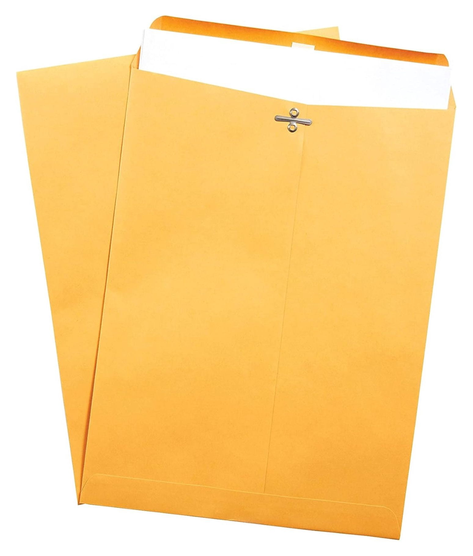 9 x 12 Clasp Envelopes, Brown Manila, Reinforced Metal Clasp & Gummed Seal, Heavy‑Duty Mailing Envelopes, 250/Pack