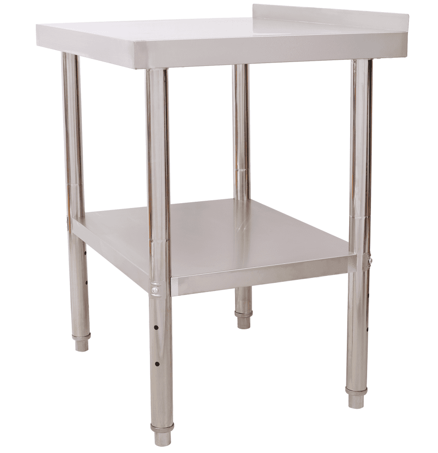 Stainless-Steel Heavy-Duty Prep Table,440lbs Capacity with Backsplash & Shelf