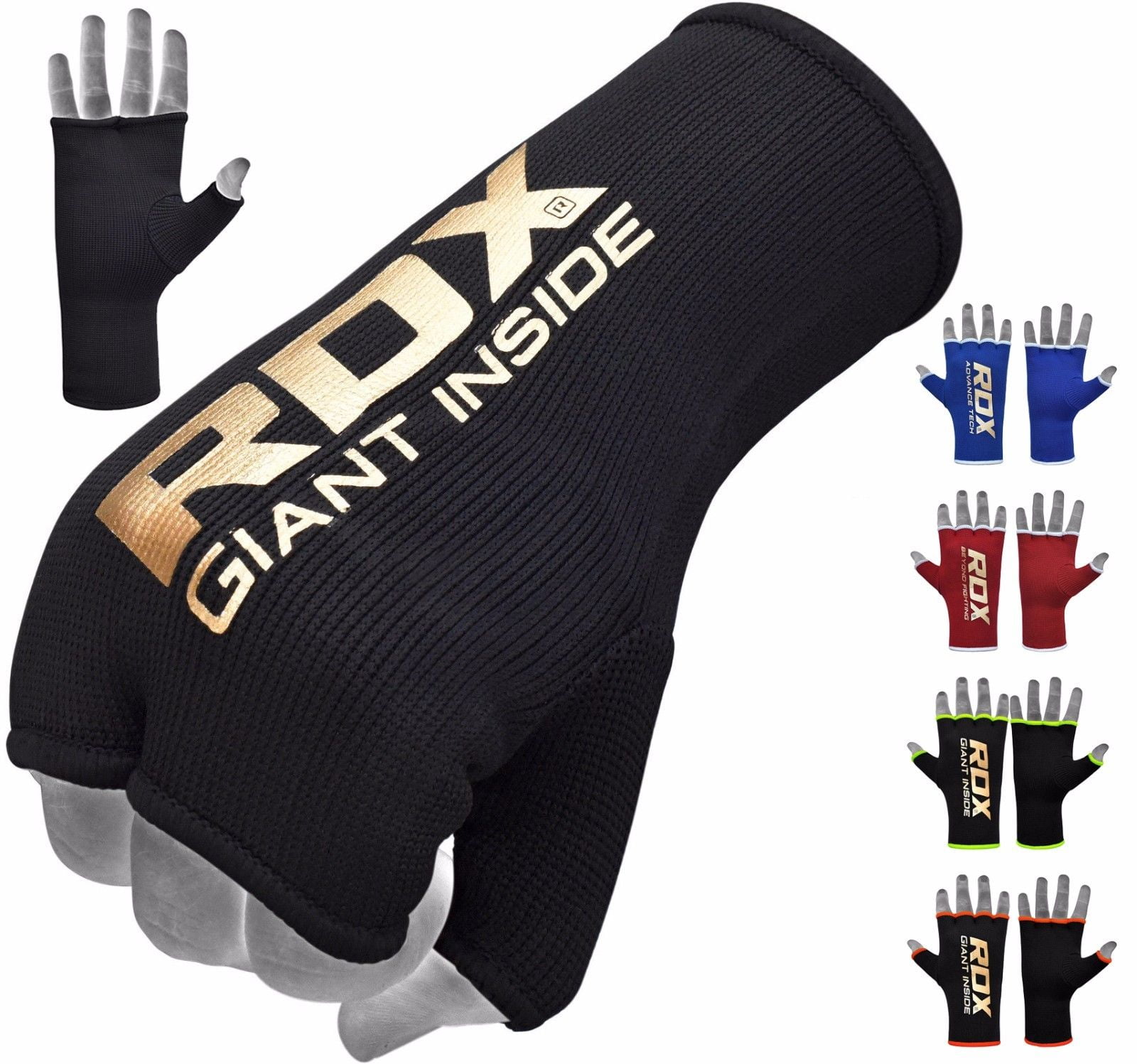 RDX MMA Boxing Inner Gloves for Punching, Black, Medium