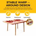 thumbnail image 4 of Yellow Valentines Day Table Cloths for 5 Foot Rectangle Tables, Love Hearts Romantic Farmhouse Patio Waterproof Elastic Fitted Tablecloths, Washable Rectangular Table Cover for Camping, 4 of 8